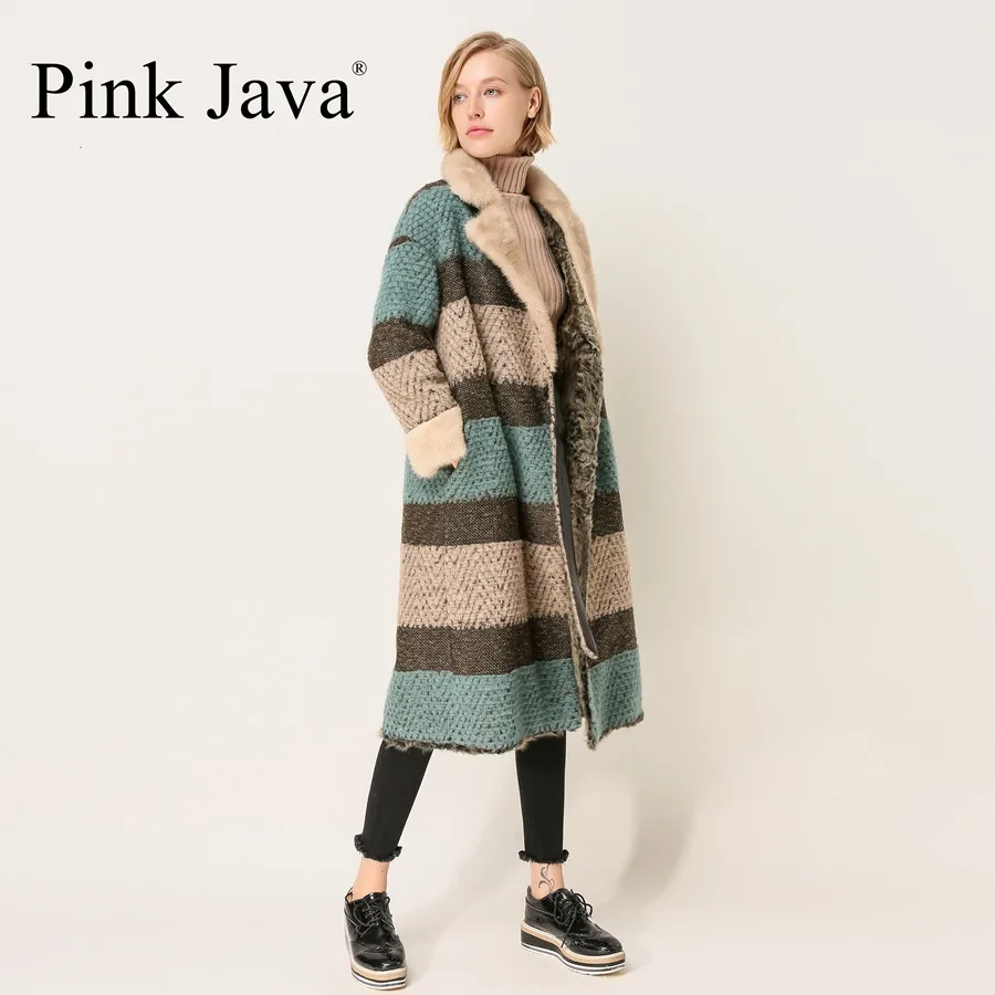PINK JAVA QC1850 new arrival free shipping real lamb sheep fur coat long style over size winter women coat real mink collar
PINK JAVA QC1850 new arrival free shipping real lamb sheep fur coat long style over size winter women coat real mink collar