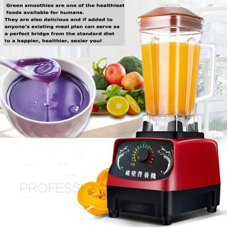 

1600W free 2L Heavy Duty Commercial Blender Professional Power Blender Mixer Juicer Food Processor Japan Blade