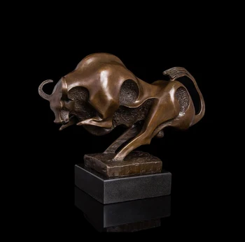 25 CM West Art Deco Animal Bronze Marble OX Oxen Bull Cattle Abstract Sculpture
25 CM West Art Deco Animal Bronze Marble OX Oxen Bull Cattle Abstract Sculpture
