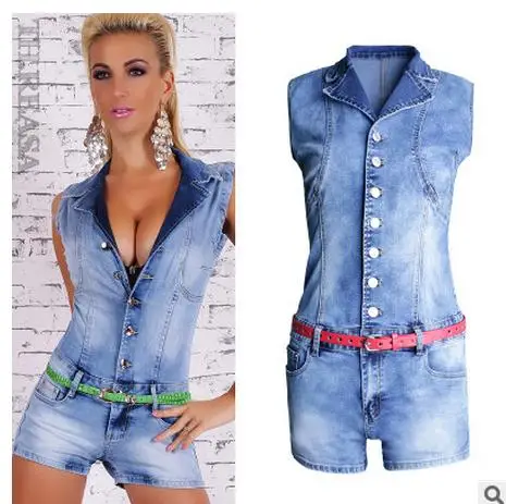 2019 Womens Sexy Denim Jumpsuits Sleeveless Summer Jeans Rompers Fashion Cowboy Jumpsuits Slim Single Breasted Jeans Rompers K09
2019 Womens Sexy Denim Jumpsuits Sleeveless Summer Jeans Rompers Fashion Cowboy Jumpsuits Slim Single Breasted Jeans Rompers K09