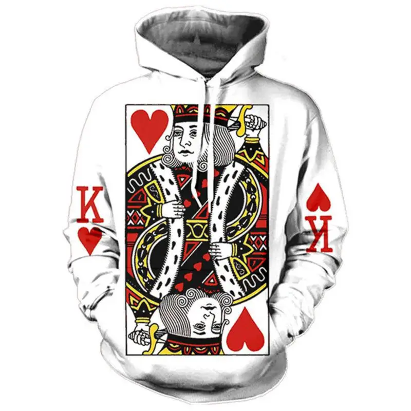 Heart Of The Cards Men Hoodie 3D Graphic Print Playing Poker King Sweatshirts Hip Hop Style Hooded Tracksuit Fashion Pullover
Heart Of The Cards Men Hoodie 3D Graphic Print Playing Poker King Sweatshirts Hip Hop Style Hooded Tracksuit Fashion Pullover