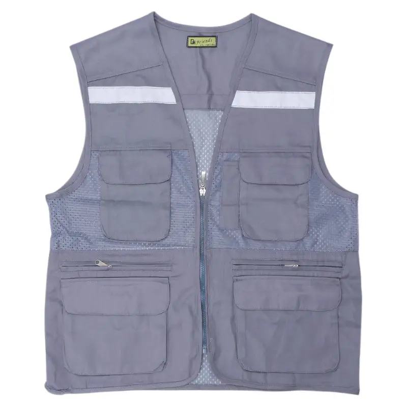 Fishing Vest Multi Pockets Jacket Outdoor Sports Quick Dry Reflective Strip Safety Breathable Mesh Ultralight Tactical Grey Men
Fishing Vest Multi Pockets Jacket Outdoor Sports Quick Dry Reflective Strip Safety Breathable Mesh Ultralight Tactical Grey Men