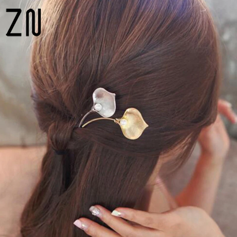 Simple Women Calla lily Imitation Pearl Metal Hair Clip Hairpin Turbante Bandeau Cheveux Femme Jewelry Accessories
Simple Women Calla lily Imitation Pearl Metal Hair Clip Hairpin Turbante Bandeau Cheveux Femme Jewelry Accessories