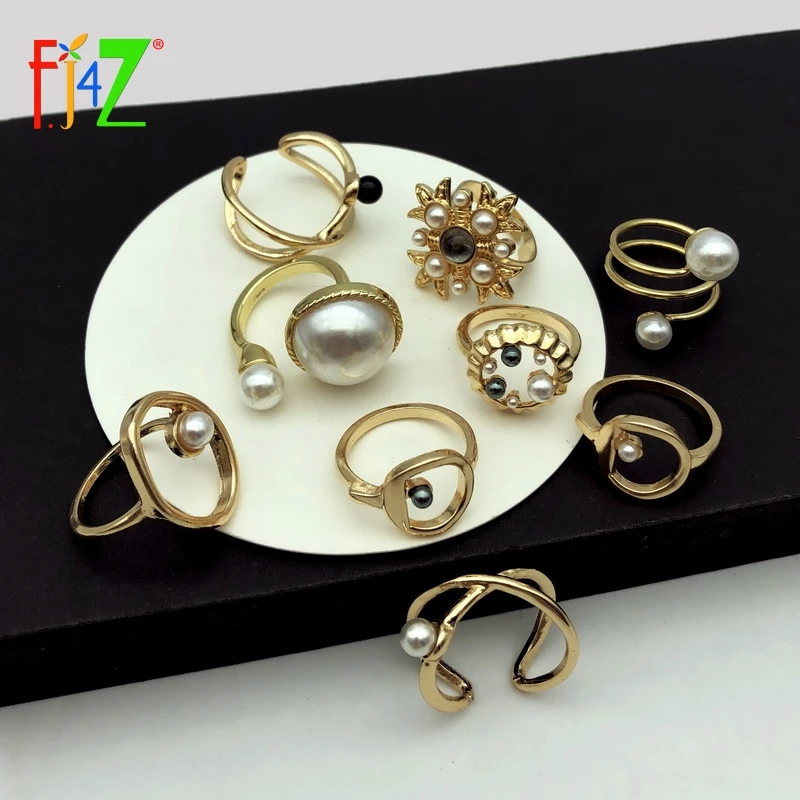 F.J4Z Fashion Designer Finger Ring for Women Rock Geometric Top Rings Simulated Pearl Popular Rings Jewelry anillos de mujeres
F.J4Z Fashion Designer Finger Ring for Women Rock Geometric Top Rings Simulated Pearl Popular Rings Jewelry anillos de mujeres