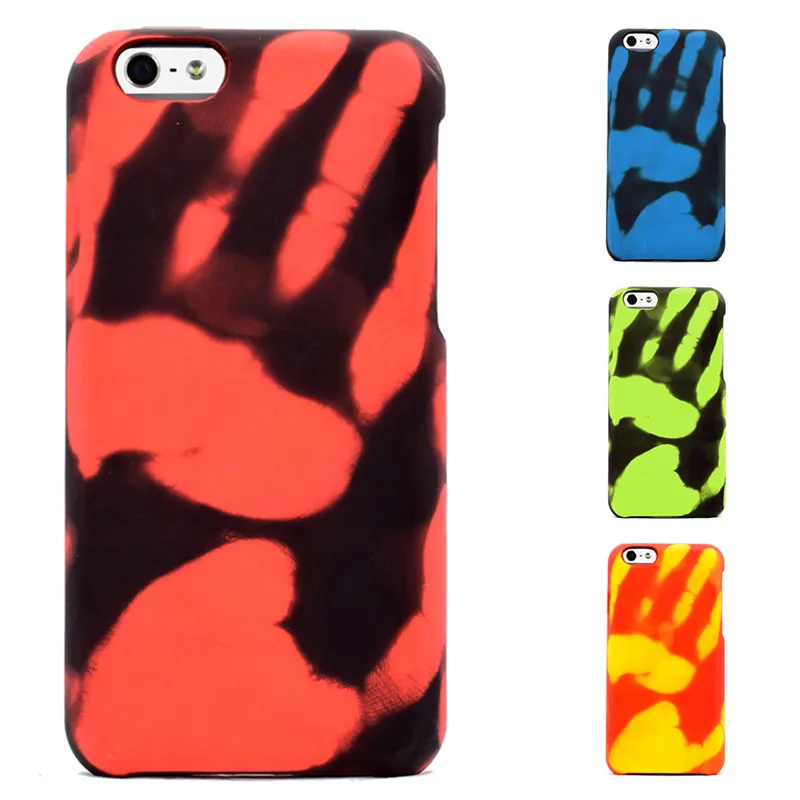

for iPhone5/5s/5e Phone Case Thermal Induction Fluorescent Color Changing PC Mobile Phone Back Shell Thermal Sensor Cases