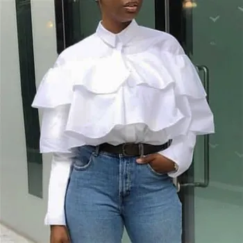 2019 Fashion Female Full Sleeve White Blouse Elegant Casual Ruffle Shirt Elegant Ruffled Collar Office Lady Tops
2019 Fashion Female Full Sleeve White Blouse Elegant Casual Ruffle Shirt Elegant Ruffled Collar Office Lady Tops