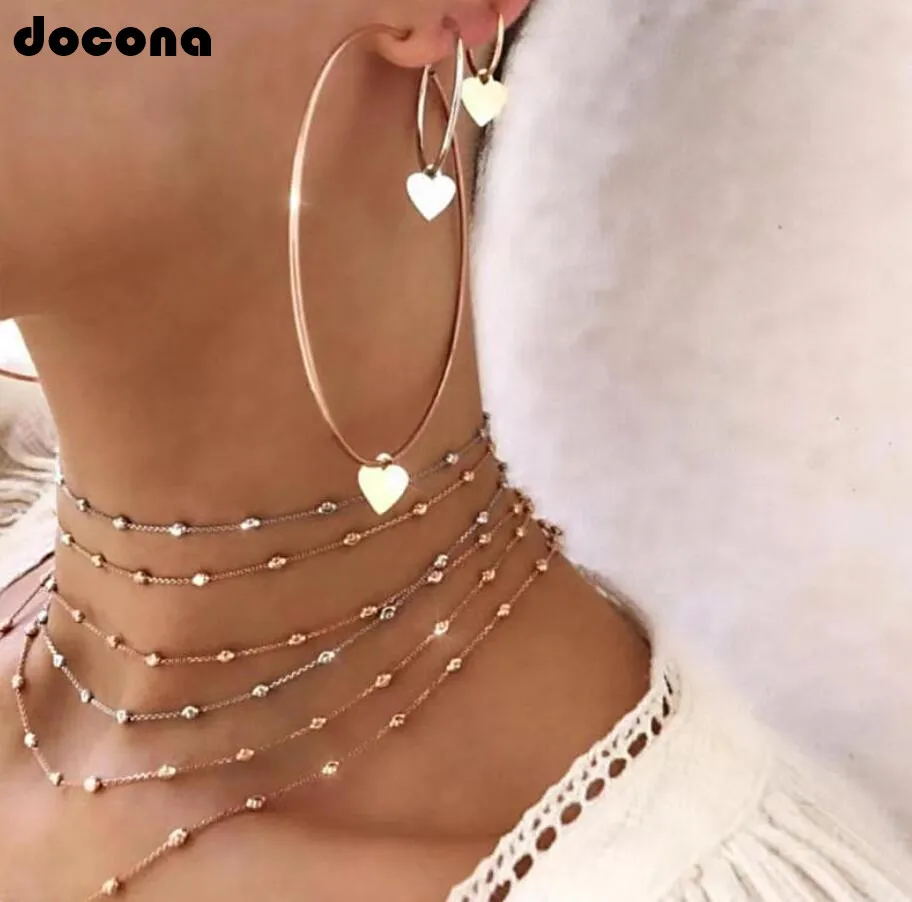 Docona Metal Gold Color Large Round Heart Pendant Drop Earrings Set For Women Punk Abstract Dangle Earring Party Jewelry 6816
Docona Metal Gold Color Large Round Heart Pendant Drop Earrings Set For Women Punk Abstract Dangle Earring Party Jewelry 6816