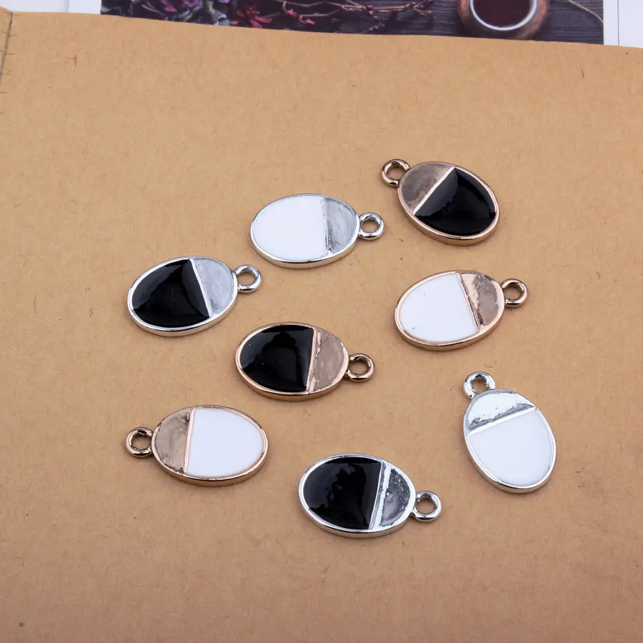 Fashion Gold Silver Tone Alloy Enamel Oval Round Necklace Pendant Charms DIY Jewelry Ornament Accessories Floating Charms Craft
Fashion Gold Silver Tone Alloy Enamel Oval Round Necklace Pendant Charms DIY Jewelry Ornament Accessories Floating Charms Craft