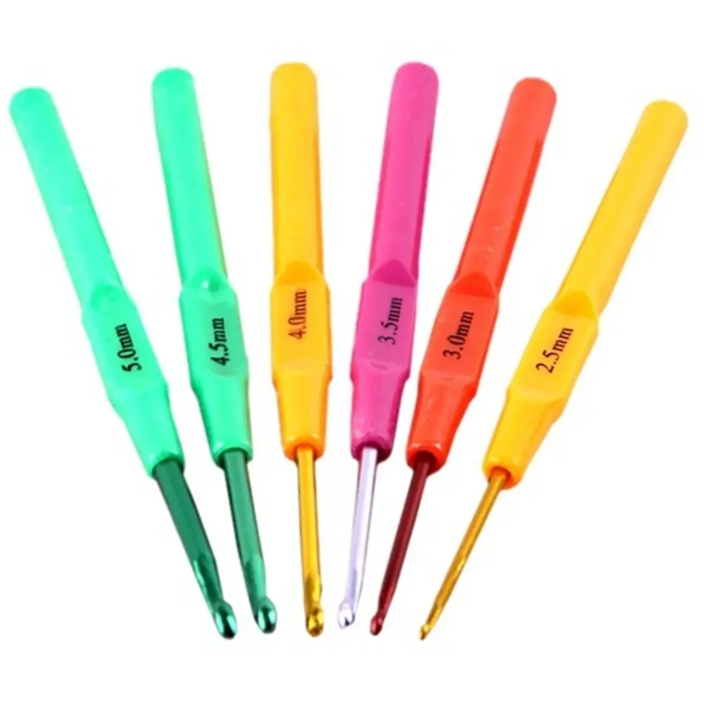 6X DIfferent Size Set Multi-colour Aluminum Crochet Hooks Needles Knit Weave Craft Yarn Tools Crochet Hooks Knitting Needles
6X DIfferent Size Set Multi-colour Aluminum Crochet Hooks Needles Knit Weave Craft Yarn Tools Crochet Hooks Knitting Needles