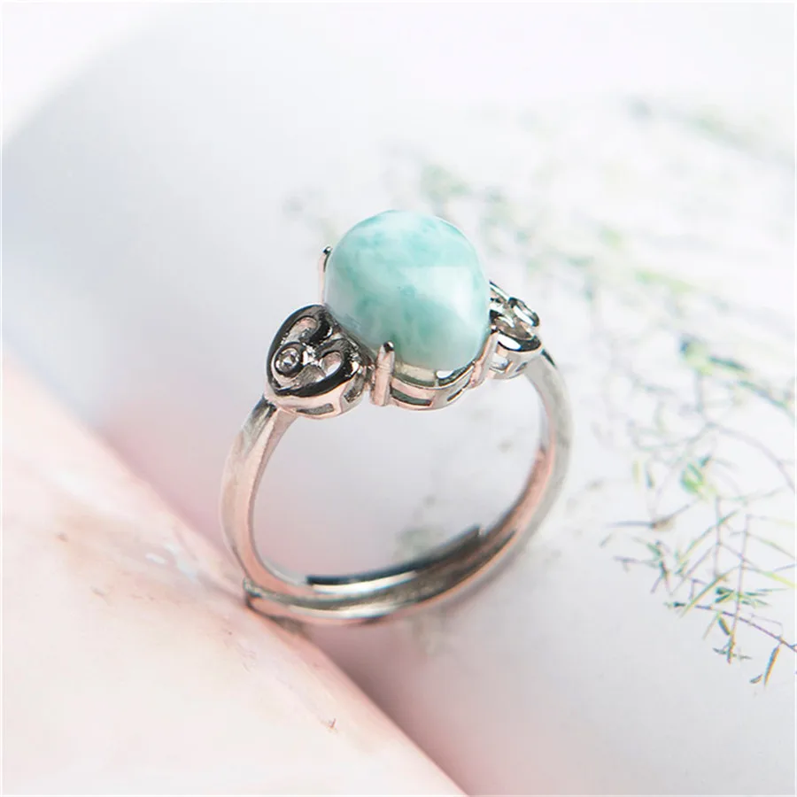 Genuine Natural Larimar Crystal Round Stone Fashion Women Adjustable Size Stering Sliver Engagement Ring 10*8mm
Genuine Natural Larimar Crystal Round Stone Fashion Women Adjustable Size Stering Sliver Engagement Ring 10*8mm