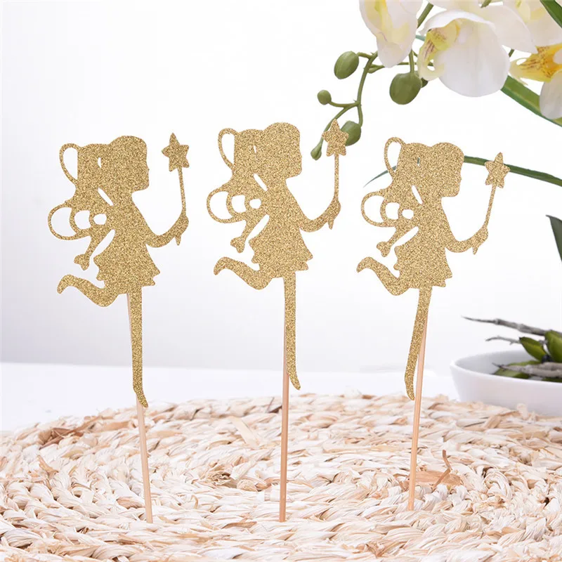 6pcs Shiny Fairy Cake Topper Insert Lovely Baking Cupcake Toppers for Wedding Ceremony Birthday Party Decorations
6pcs Shiny Fairy Cake Topper Insert Lovely Baking Cupcake Toppers for Wedding Ceremony Birthday Party Decorations