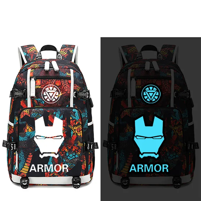 Avengers Armor Ironman Backpack USB Port Rucksack Bag Snake Pattern Teenager Student BookBags travel Shoulder Laptop Bag
Avengers Armor Ironman Backpack USB Port Rucksack Bag Snake Pattern Teenager Student BookBags travel Shoulder Laptop Bag
