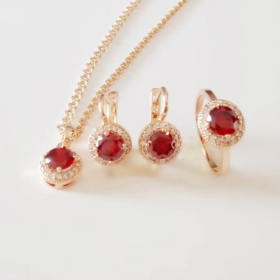 Romantic Wedding Jewelry Sets Rose Gold Color Women Bridal Jewelry Seta New Fashion Necklace + Earring +Ring Jewelry Sets
Romantic Wedding Jewelry Sets Rose Gold Color Women Bridal Jewelry Seta New Fashion Necklace + Earring +Ring Jewelry Sets