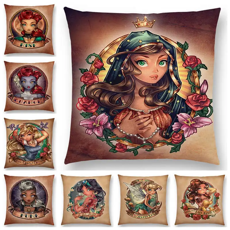 

Newest Cartoon American Heroine Ice Cold Amazon Home Decor Cushion Cover 25 Designs Available Pillowcase