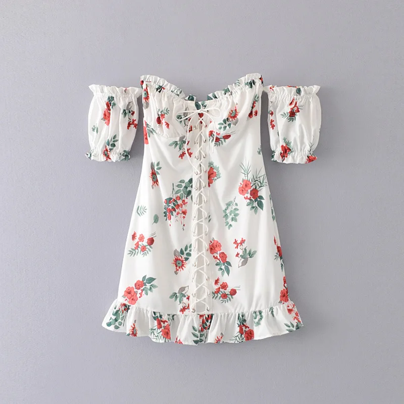 QZ153 Summer Refreshing White Color Front Lacing Up Slim V Neck Slash neck Short Dress Ladies Holiday Vestidos
QZ153 Summer Refreshing White Color Front Lacing Up Slim V Neck Slash neck Short Dress Ladies Holiday Vestidos