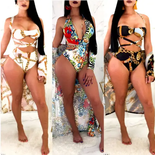2019 Summer Women One-Piece Swimsuit Floral Leopard Push Up Bikini Bandage Monokini Swimsuit Bathing Swimwear Beach
2019 Summer Women One-Piece Swimsuit Floral Leopard Push Up Bikini Bandage Monokini Swimsuit Bathing Swimwear Beach