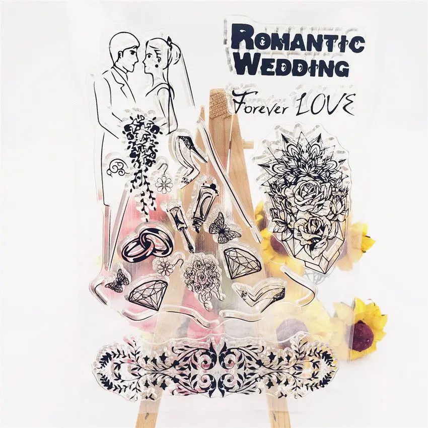 Romantic Wedding Background Transparent Clear Stamps/Silicone Seal Roller Stamp for DIY scrapbooking Photo Album/Card Making
Romantic Wedding Background Transparent Clear Stamps/Silicone Seal Roller Stamp for DIY scrapbooking Photo Album/Card Making