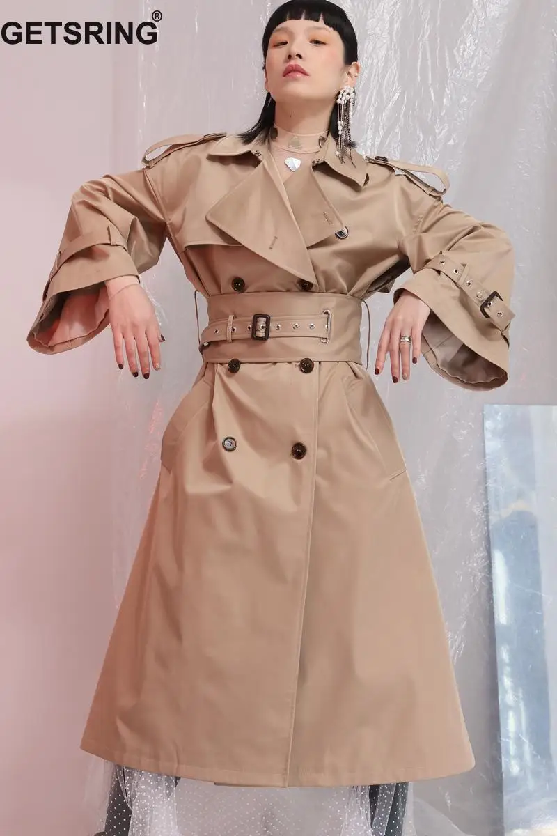 GETSRING Women Trench Coat Spring 2018 Female Overcoat Adjustable Waist Solid Oversized Long Trench Female Outerwear Plus Size
GETSRING Women Trench Coat Spring 2018 Female Overcoat Adjustable Waist Solid Oversized Long Trench Female Outerwear Plus Size