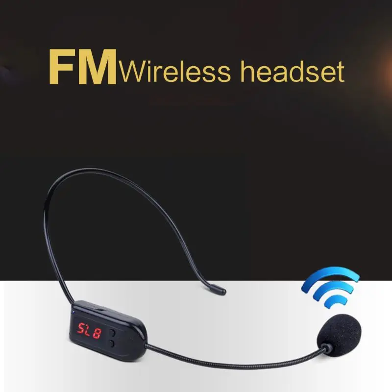 Портативный FM беспроводной микрофон гарнитура радио Мегафон Для гида Обучающие