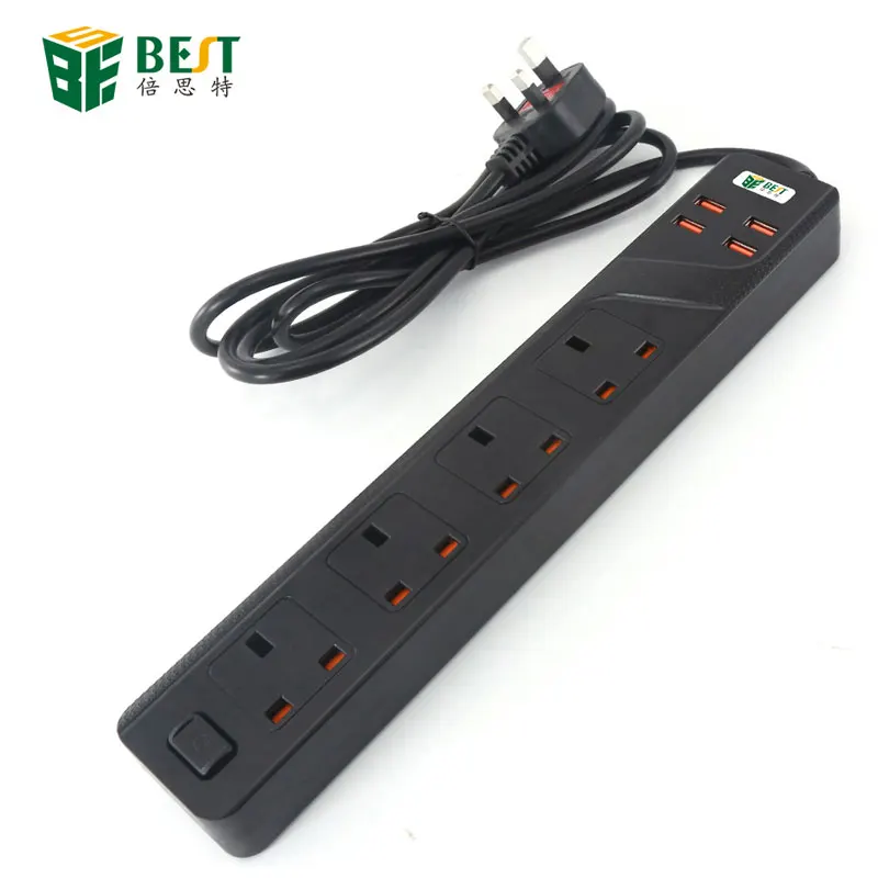 BST-03 NEW Factory Price UK Standard Plug 4 Gang Power Socket 4 Way USB Controlled British Standard Power Extension Socket
BST-03 NEW Factory Price UK Standard Plug 4 Gang Power Socket 4 Way USB Controlled British Standard Power Extension Socket