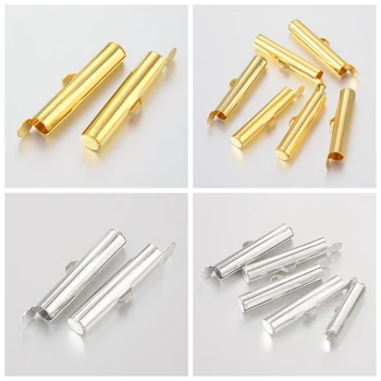 300pcs Brass Metal Slide On End Clasp Tubes Slider End Caps for DIY Jewelry Making Findings 26x5mm, Hole: 1~2mm
300pcs Brass Metal Slide On End Clasp Tubes Slider End Caps for DIY Jewelry Making Findings 26x5mm, Hole: 1~2mm