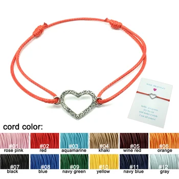 12pcs Crystal Heart Pendant Good Luck Wish Bracelet Crystal Alloy Charm String Friendship Bracelet For Women Girls
12pcs Crystal Heart Pendant Good Luck Wish Bracelet Crystal Alloy Charm String Friendship Bracelet For Women Girls