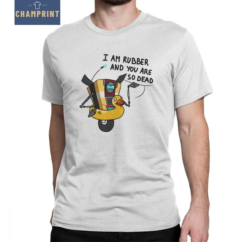 

Claptrap Borderlands Men T Shirts Team Weapon Game Vintage Tees Short Sleeve Round Neck T-Shirt 100% Cotton Gift Idea Clothes