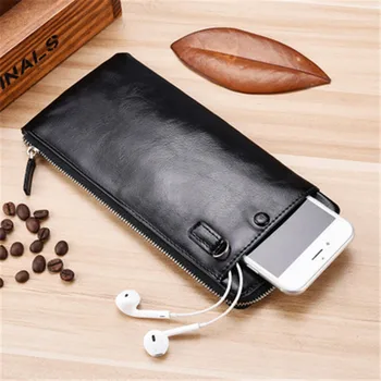 DEABOLAR Europe and America for the new men's long wallet Korean youth zipper men's mobile phone bag ultra-thin wallet 
DEABOLAR Europe and America for the new men's long wallet Korean youth zipper men's mobile phone bag ultra-thin wallet