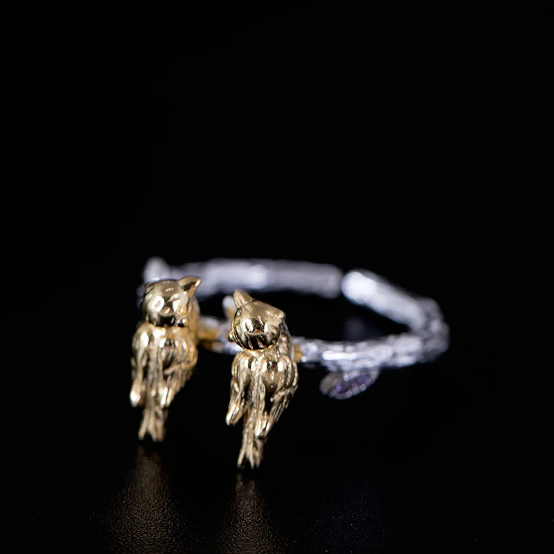 Sterling 925 silver AAA zircon tree branch double bird flower rings gold handmade adjustable rings for women fine jewelry gift
Sterling 925 silver AAA zircon tree branch double bird flower rings gold handmade adjustable rings for women fine jewelry gift