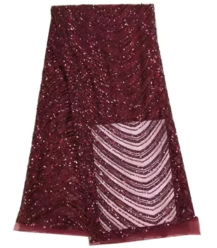 Free shipping (5yards/pc) Wine red African sequins net lace fabric shining French net lace fabric for party dress FNJ53
Free shipping (5yards/pc) Wine red African sequins net lace fabric shining French net lace fabric for party dress FNJ53