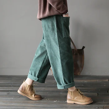 SCUWLINEN 2020 Women Harem Pants Vintage Corduroy Pockets Loose Long Pants Casual Solid Trousers for Women X0755
SCUWLINEN 2020 Women Harem Pants Vintage Corduroy Pockets Loose Long Pants Casual Solid Trousers for Women X0755