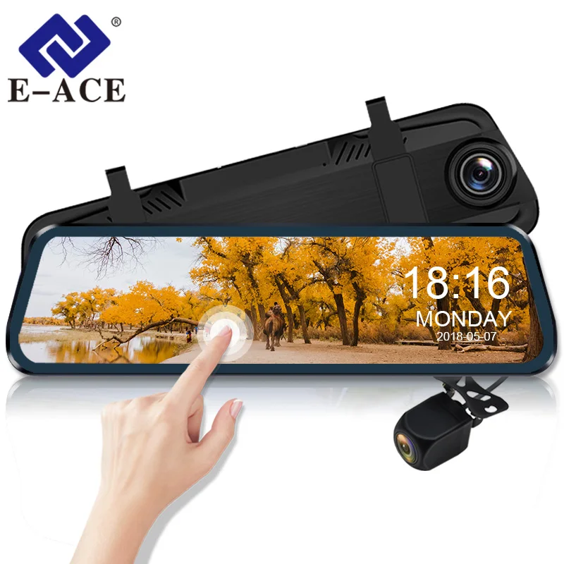 E-ACE 10 Inch Touch Car Dvr Streaming Rear View Mirror Dash Camera FHD 1080P Video Recorder Dual Lens With Rear View Camera
E-ACE 10 Inch Touch Car Dvr Streaming Rear View Mirror Dash Camera FHD 1080P Video Recorder Dual Lens With Rear View Camera