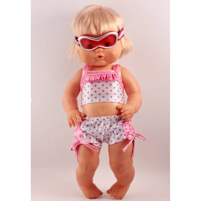 Одежда для купания кукол 41 см Nenuco Doll y su Hermanita купальник на подтяжках шорты Googles