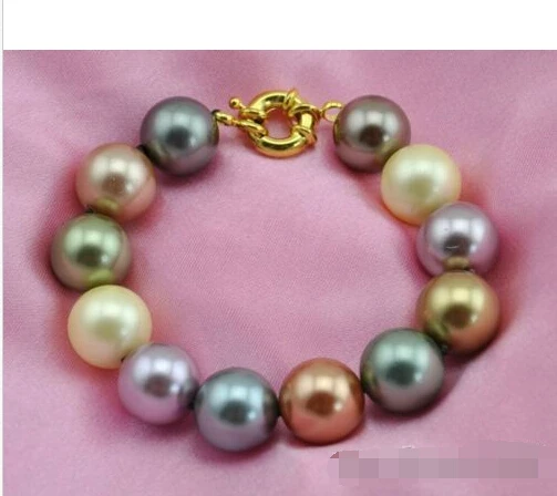 8"14mm round multicolored shell pearl bracelet @^Noble style Natural Fine jewe SHIPPING new >>-hot
8"14mm round multicolored shell pearl bracelet @^Noble style Natural Fine jewe SHIPPING new >>-hot