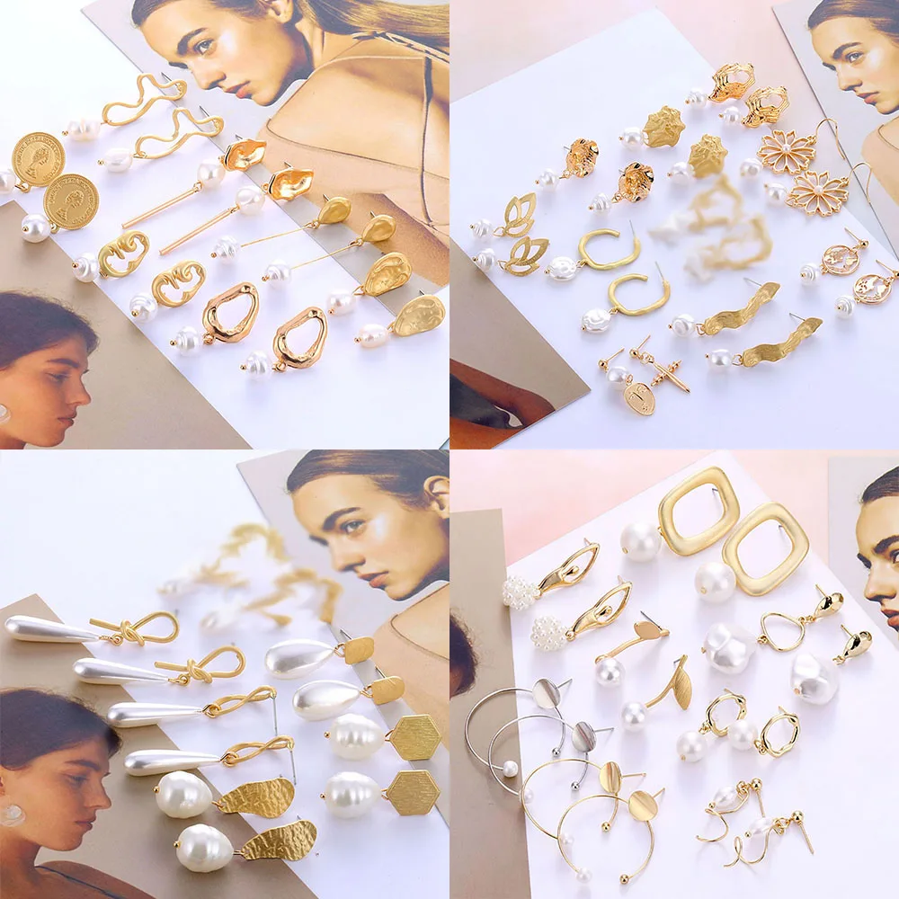 IPARAM Vintage Irregular Pearl Geometry Korean Pendant Earrings 2019 Fashion Statement Female DIY Brincos Jewelry Party Gift
IPARAM Vintage Irregular Pearl Geometry Korean Pendant Earrings 2019 Fashion Statement Female DIY Brincos Jewelry Party Gift