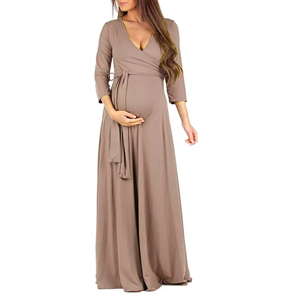 Autumn 2018 Winter Pregnant Women Sheath Dress V-Neck Long Sleeve Fashion Dress Casual Solid Floor-Length Dresses Vestido Sep18
Autumn 2018 Winter Pregnant Women Sheath Dress V-Neck Long Sleeve Fashion Dress Casual Solid Floor-Length Dresses Vestido Sep18