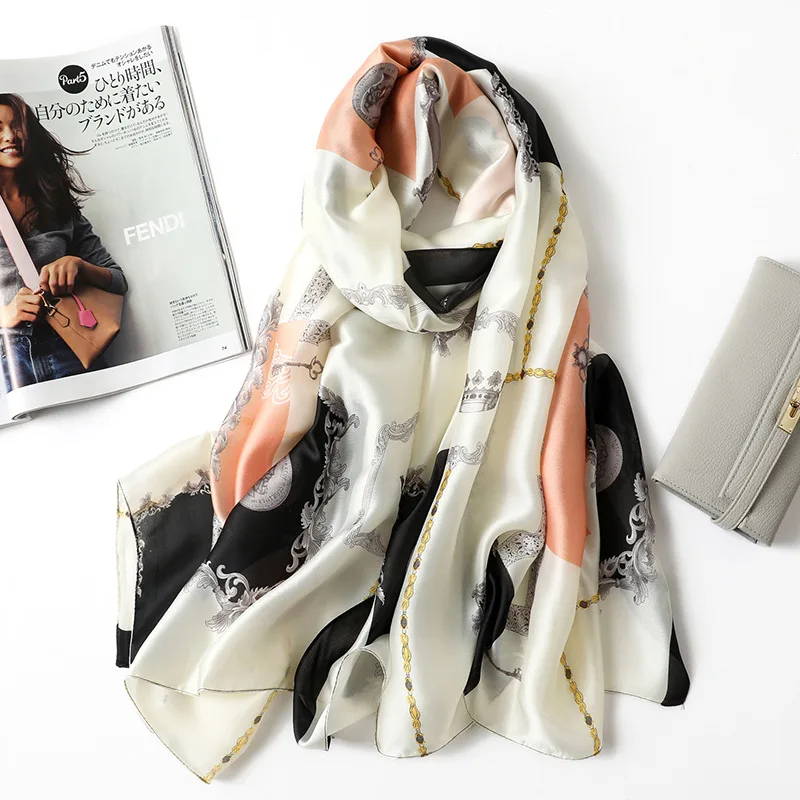 Shawl Women Spring New Silk Scarf FashionGeametric Oattern Lady Warm Neck Female Scarves Summer Sunscreen Neck Girl Head Scarf
Shawl Women Spring New Silk Scarf FashionGeametric Oattern Lady Warm Neck Female Scarves Summer Sunscreen Neck Girl Head Scarf