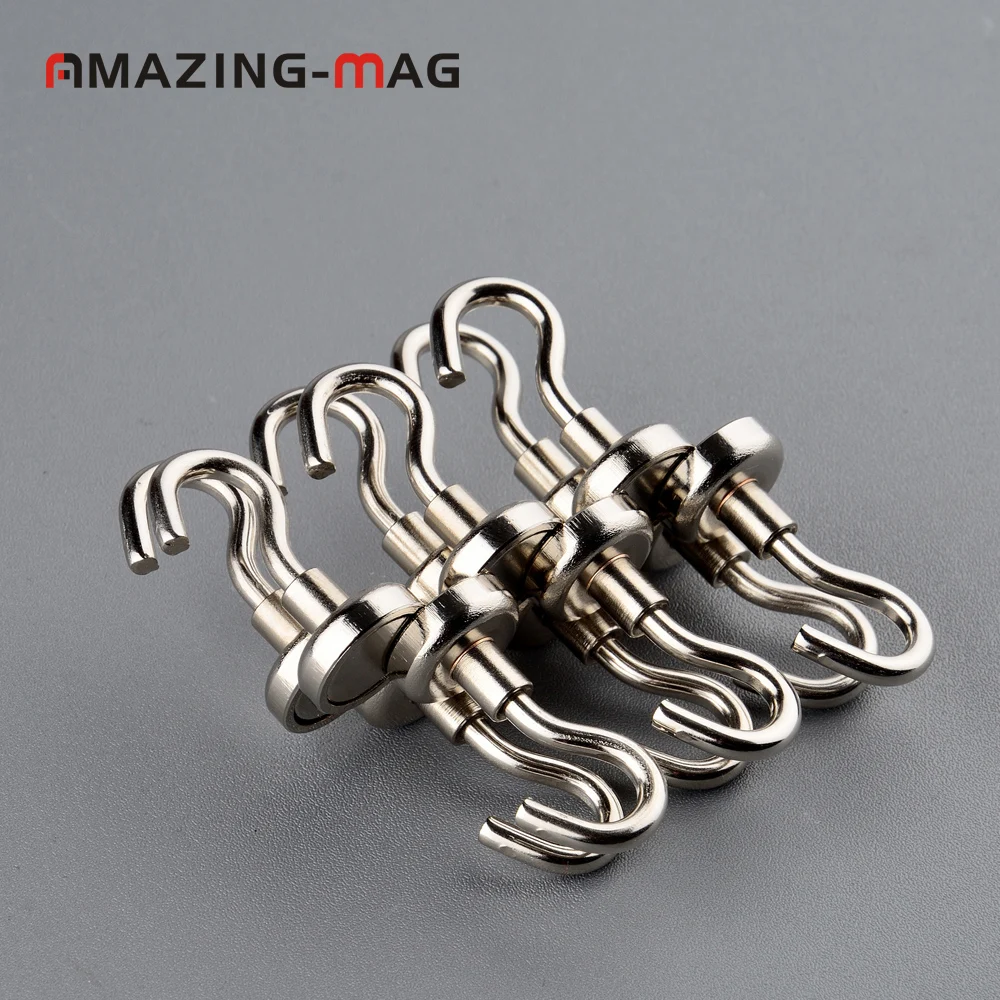 12PK 6.5KG Vertical Pull-force Neodymium Magnetic Hook D16*5mm Magnet Base Removable Hook Storage Ceiling Fridge Multi Use
12PK 6.5KG Vertical Pull-force Neodymium Magnetic Hook D16*5mm Magnet Base Removable Hook Storage Ceiling Fridge Multi Use