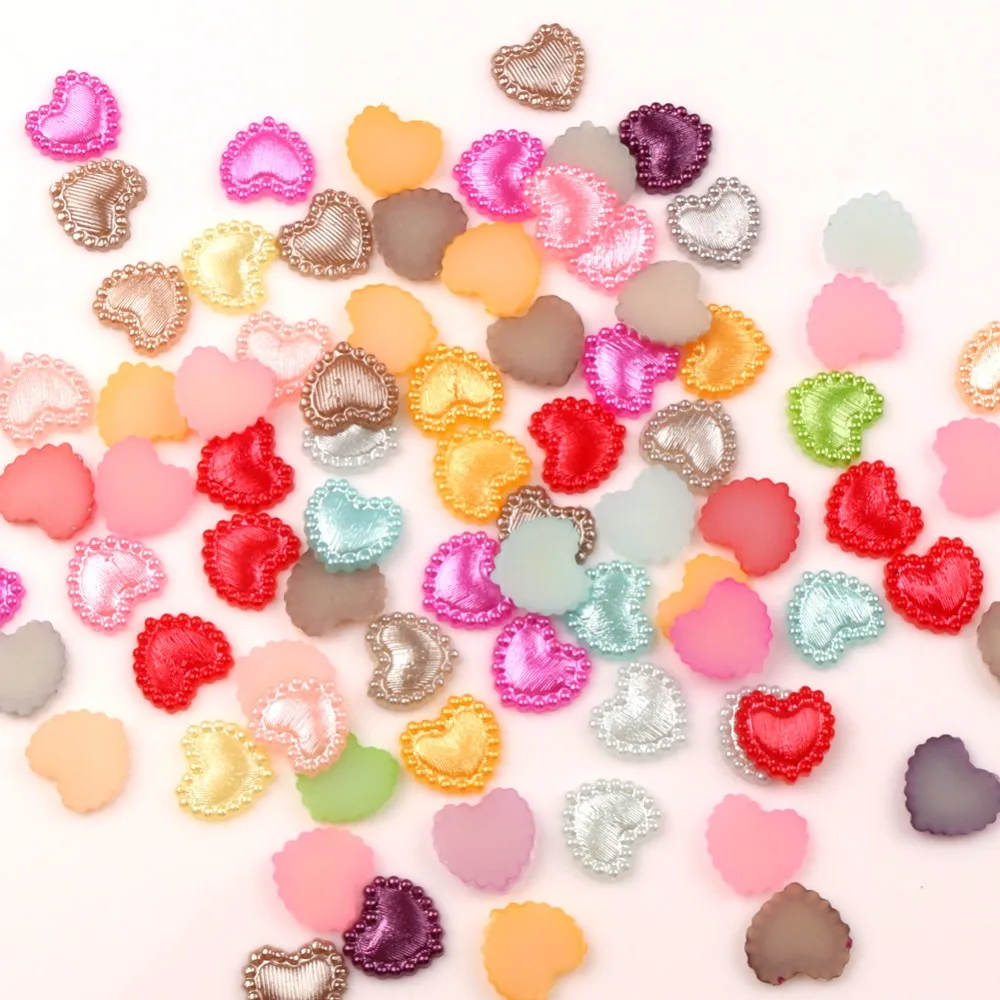 200Pcs Mixed Color 10x10mm Heart Half Pearl Beads Craft Cabochon Scrapbook Decoration Flatback Nail Art Garment Beads DIY
200Pcs Mixed Color 10x10mm Heart Half Pearl Beads Craft Cabochon Scrapbook Decoration Flatback Nail Art Garment Beads DIY