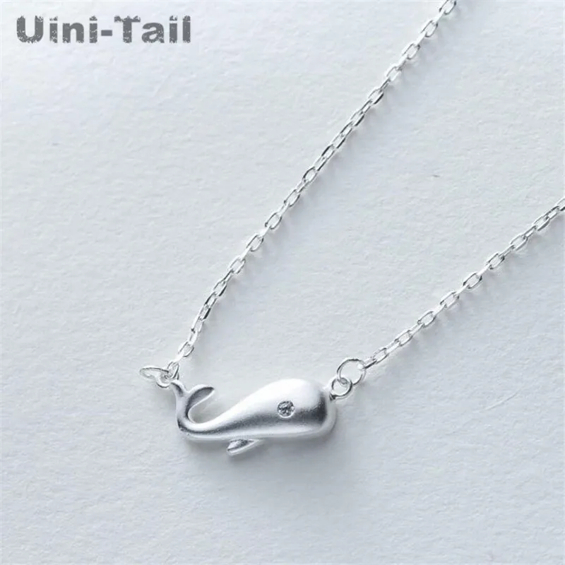 Uini-Tail hot new 925 sterling silver cute sweet youth frosted small whale modeling necklace fashion flow high quality
Uini-Tail hot new 925 sterling silver cute sweet youth frosted small whale modeling necklace fashion flow high quality