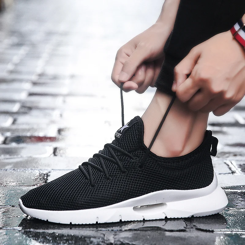 2018 Summer Breathable Men's Casual Shoes Soft Sole Black/white/gray Casual Shoes Lace-up Mesh Flat Shoes Men chaussure homme 5
2018 Summer Breathable Men's Casual Shoes Soft Sole Black/white/gray Casual Shoes Lace-up Mesh Flat Shoes Men chaussure homme 5