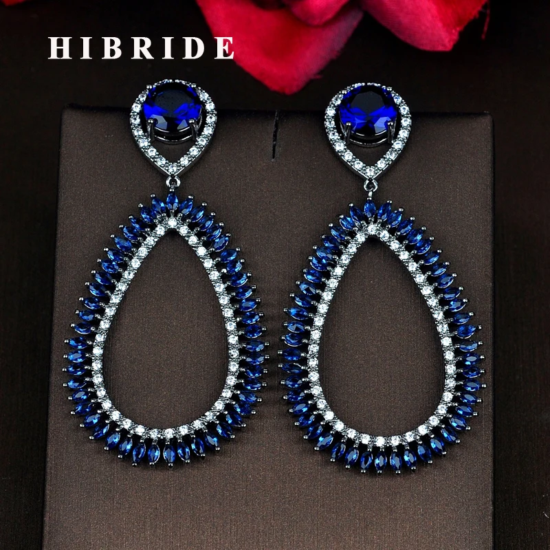 HIBRIDE новые модные синие фианиты Висячие Серьги Brincos Ювелирные изделия горячая Распродажа Свадебная вечеринка подарки по оптовым ценами E-819
HIBRIDE новые модные синие фианиты Висячие Серьги Brincos Ювелирные изделия горячая Распродажа Свадебная вечеринка подарки по оптовым ценами E-819