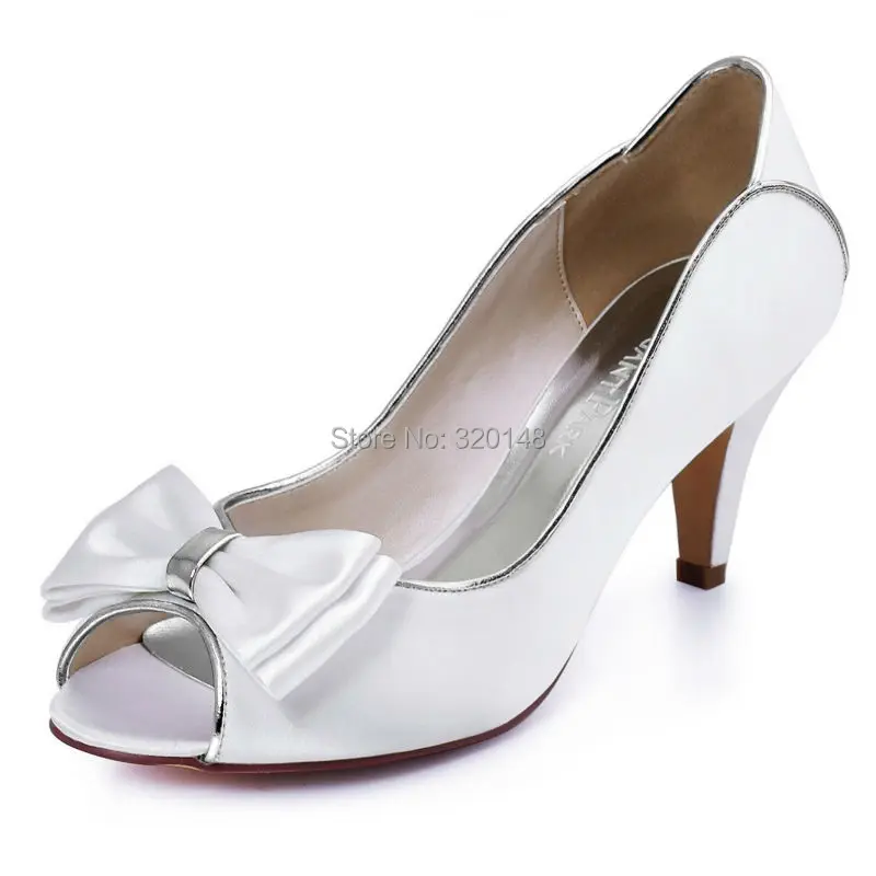 HP1606 Fashion Ivory Shoes Woman Mid Heel Peep Toe Bows cut-out Satin Lady Bride Wedding Bridal Shoes Women Evening Party Pumps HP1606 Fashion Ivory Shoes Woman Mid Heel Peep Toe Bows cut-out Satin Lady Bride Wedding Bridal Shoes Women Evening Party Pumps<br><br>Aliexpress