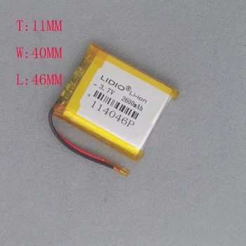 3.7V Polymer Lithium Battery 114046 Wireless Microphone DIY Massage Battery 2600 mAh
3.7V Polymer Lithium Battery 114046 Wireless Microphone DIY Massage Battery 2600 mAh