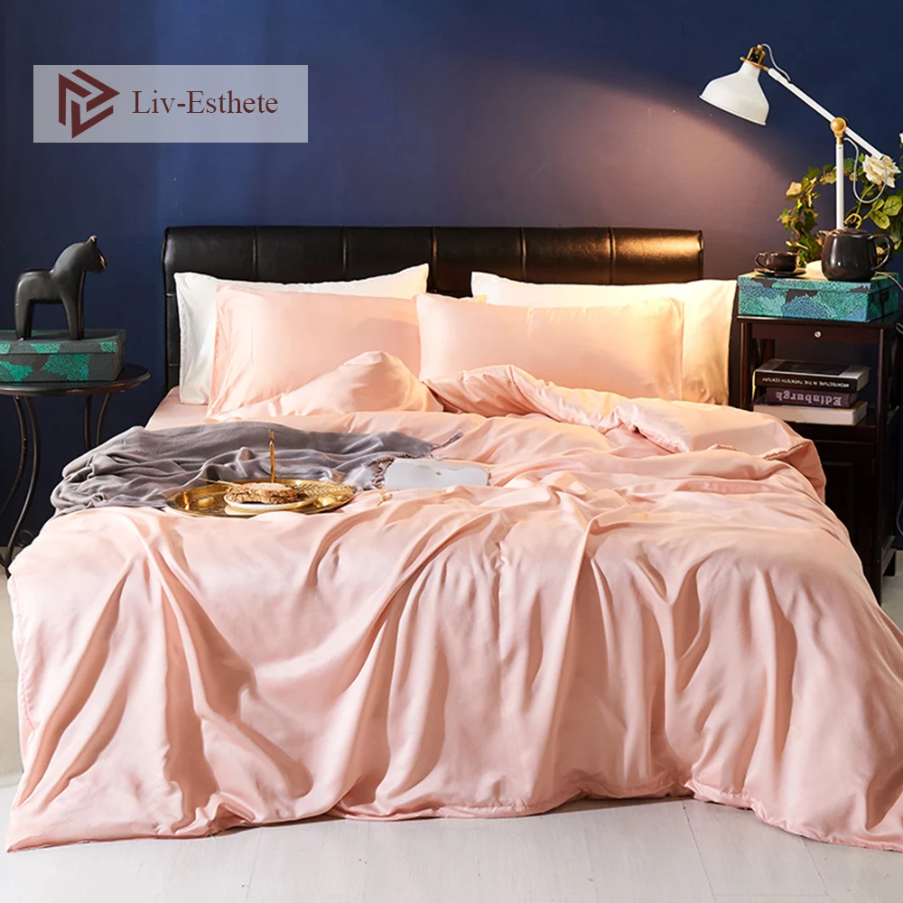 Liv-Esthete Luxury Powder Jade Silk Bedding Set Silky Duvet Cover Flat Sheet Pillowcase Bed Linen Double Queen King For Adult
Liv-Esthete Luxury Powder Jade Silk Bedding Set Silky Duvet Cover Flat Sheet Pillowcase Bed Linen Double Queen King For Adult
