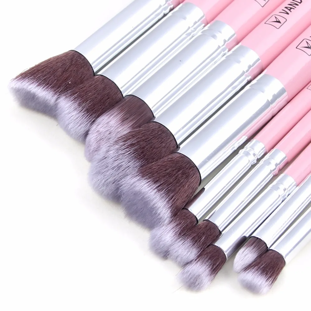 10PCS Makeup Brushes Set Professional Foundation Powder Eyeshadow Kits Pink Color beauty essential Make up brush kits (5)
