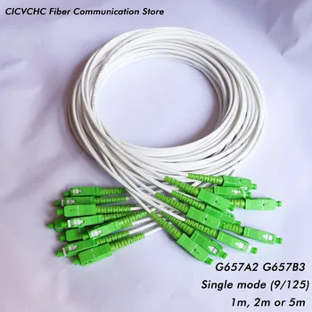 10pcs SC/APC-SC/APC Fiber Patchcord-SM(9/125) G657A2 or G657B3-1m, 2m or 5m-3.0mm Cable / Jumper 
10pcs SC/APC-SC/APC Fiber Patchcord-SM(9/125) G657A2 or G657B3-1m, 2m or 5m-3.0mm Cable / Jumper