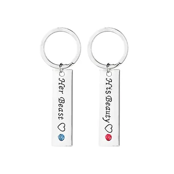 Popular Jewelry Letter her beast his beauty Keychain Fashion Alloy Key Rings Wholesale 20sets/lot
Popular Jewelry Letter her beast his beauty Keychain Fashion Alloy Key Rings Wholesale 20sets/lot