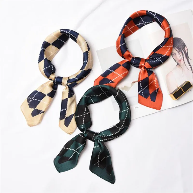 New 70x70cm Women Multifunction Polyester Silk Scarf Plaid Printed Satin Small Square Wraps Scarves Shawl Neckerchief headbands
New 70x70cm Women Multifunction Polyester Silk Scarf Plaid Printed Satin Small Square Wraps Scarves Shawl Neckerchief headbands