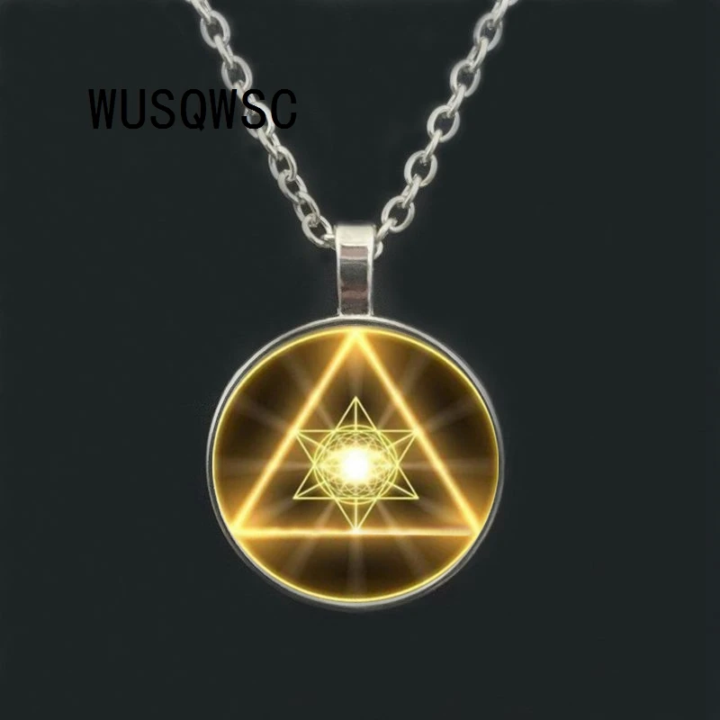 WUSQWSC Gold Sacred Geometry Cabochon Glass Tibet Silver Chain Pendant Necklace
WUSQWSC Gold Sacred Geometry Cabochon Glass Tibet Silver Chain Pendant Necklace